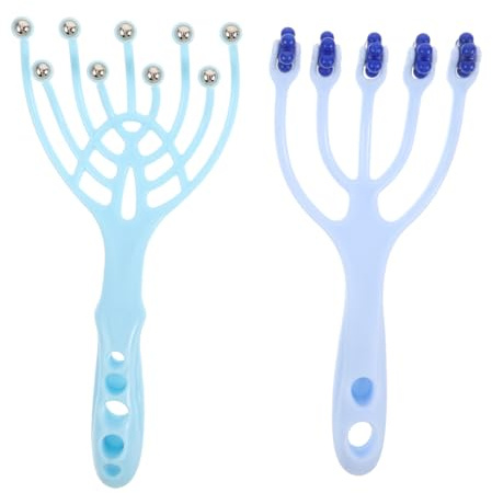BEBEMOKO 2 pièces Brosse Massage Chevelu Griffes avec Billes Roulantes Peigne Détente et Soin Cheveux Outil Relaxant pour Maison et Cadeau