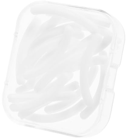OSALADI 24 Stück Silikon Wimpernzangen Pads Hochelastische Ersatzgummis Weiße Wimpernzangen Nachfüllpads für Sanfte Wimpernpflege