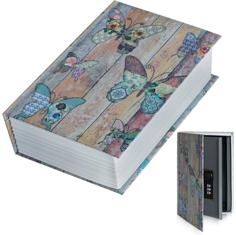 Secrète Coffre-fort Portable avec Serrure à Code,18x11.5x5.5cm Coffre-fort Secret pour Dictionnaire,Coffre-Fort de Livre avec Serrure à Combinaison,pour Argent, Bijoux, Documents, Objets de Valeur