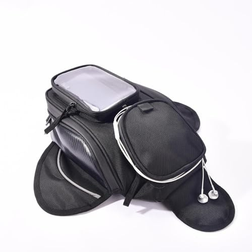 Motorrad Tankrucksack für Ducati Monster 821 2014–2021 Wasserdicht mit Regenhaube Magnetischer Tankrucksack Erweiterbar Große Kapazität Motorradtasche