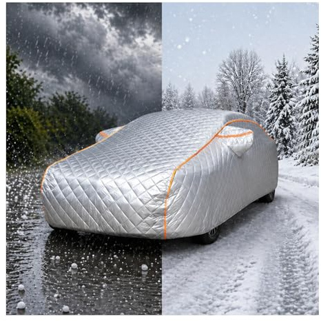 Hagelschutzplane Auto für Mitsubishi Eclipse Cross 2021-2026, Autoabdeckung Hagelschutz, Verdickte Vollgarage mit Reißverschluss, Wasserdicht Staubdicht UV-beständig, Kratzfest für Outdoor