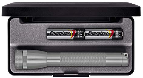 MAGLITE Mini Maglite Glühlampe 2AA Taschenlampe grau Präsentationsbox