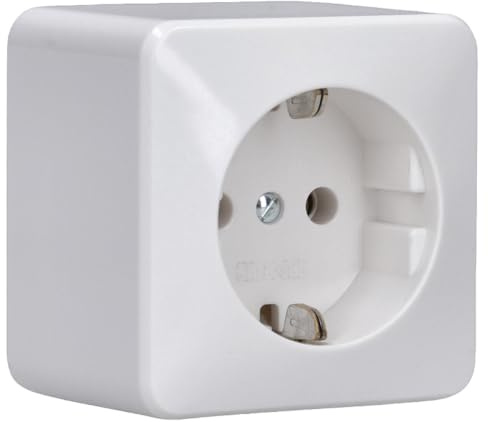 JUNG 620AWW SCHUKO Steckdose, Aufputz 47 mm Alpinweiß Serie AP