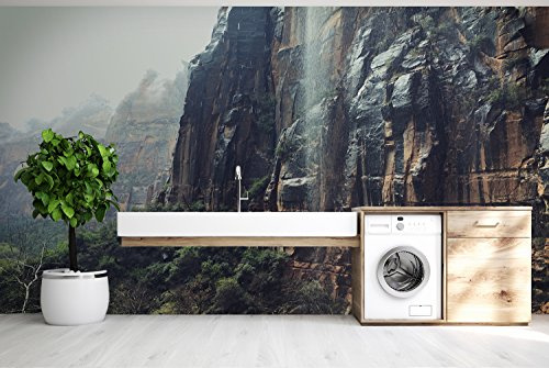 Oedim Fotomural Vinilo Pared Baño Cascada | Sin Relieve | Fotomurales | Fotomural Pared | Fotomural Decorativo | Vinilo Decorativo | 350x250cm | para la decoración de comedores, Salones |