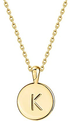 PAVOI 14K Yellow Gold Plated Letter Necklace for Women | Gold Initial Necklace | Letter K