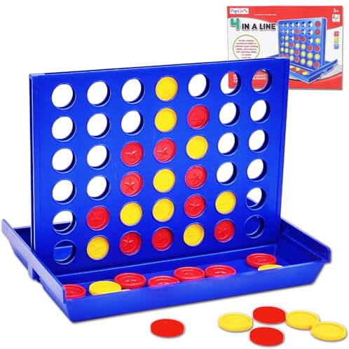 Pup Go Standard-Größe 4 in Einer Reihe Brettspiele für Kinder ab 3+ Jahren, Mädchen Jungen, Pädagogisches Strategiespiel Spielzeug, Kinderspiele für 2 Spieler 6 Ersatzchips