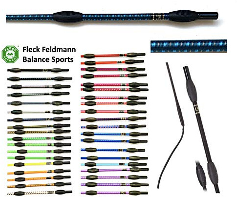 JA Horse Fleck Feldmann Balance Sports Dressurgerte Gerte Reitgerte (Petrol-Multi, 130 cm)