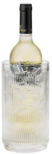 Stelton Pilastro geriffelter Weinkühler aus Glas - Gefrierschrankfest - Spülmaschinenfest - Dänisches Design - Art Deco Geschirr