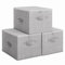 SONGMICS Scatole Portaoggetti con Coperchio, Set di 3 Contenitori Pieghevoli con Maniglie, Organizzatori per Vestiti e Giocattoli, 40 x 30 x 25 cm, Tessuto non tessuto, Grigio Tortora RZB003W01