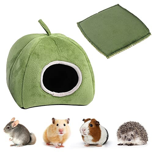 Meerschweinchen Haus Höhle Gemütliches Hamster hamsterhaus Hamster Bett mit abnehmbarem Pad Meerschweinchen Versteck Kleintiere Betten für Hamster Igel Chinchilla Bartdrache