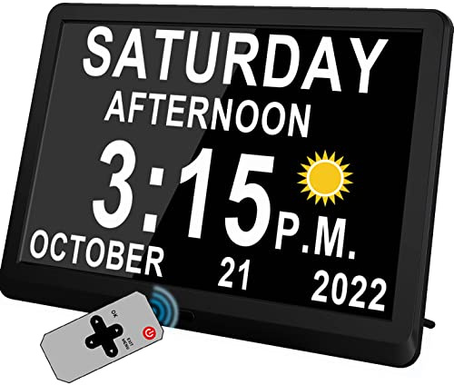 Véfaîî 11.5 Inch Extra Large Digital Clock with 19 Alarms, Auto DST & Dimming for Wall and Table, Calendar for Dementia Seniors, Custom Reminders &Task Alert -Perfect Organizer for Home &School