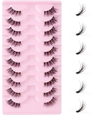 Oreola Künstliche Wimpern Natürliche Wispy 3/4 Halbe Wimpern