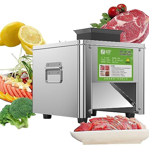 LTSRLL Affettatrice elettrica da casa, 850w affettatrice Professionale Acciaio Inossidabile, affettatrice con Spessore Regolabile 2-21 mm per salumi,prosciutto e Verdure,2.5mm