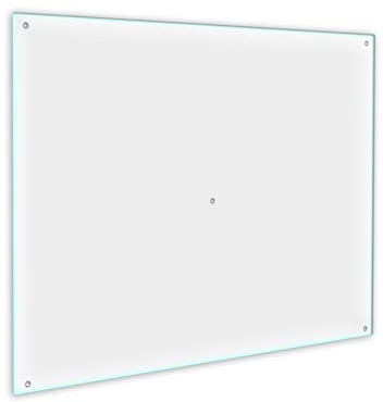 Funkenschutzplatte Glas Kaminofen Durchsichtig Transparent 60 cm Kamin Platte Bodenplatte Glasplatte für Grill Unterlegplatte Glas für Feuerstelle