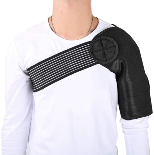 Schulterstütze, Herren Damen Links/Rechts Schulter Neopren Bequeme Schulterstütze Flexibler Schulterbandage Schutzgurt Schulterstützstütze Muskelschutzausrüstung Oberarm Bandage für Unterstützung