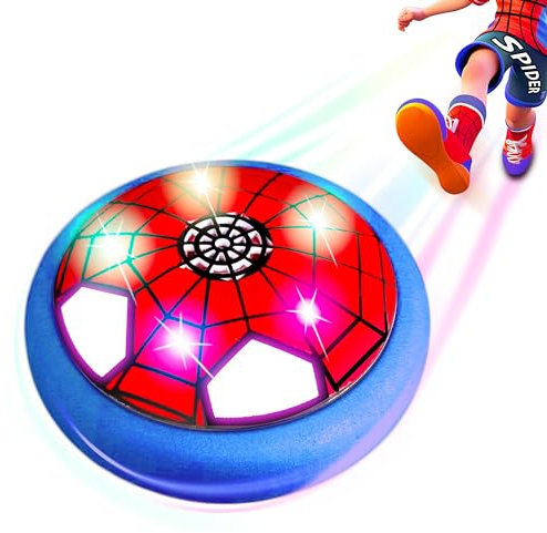 SpiderGoGo Pallone Calcio Fluttuante per Bambini con Luci LED, Giocattolo 3-6 Anni, Regalo Interno per Maschi