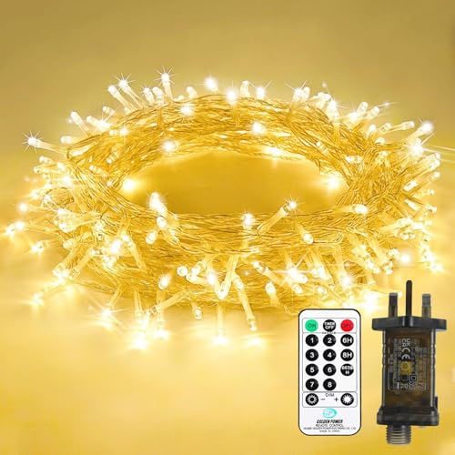 Bzavor 15M 100 LED Lichterkette Außen mit Stecker Timer 8 Modi Merkfunktion IP65 Wasserdicht lichterketten Outdoor Weihnachtsl Led Lichterkette Innen für Party Weihnachten Garten Zimmer