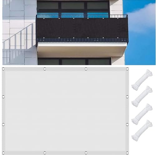 Vela Ombreggiante Tenda a Vela 240 x 260 cm Tenda a Vela Ombreggiante Telo, Impermeabile Rettangolare con Occhielli, 185Ggsm Oxford, per Giardino Terrazzo e Campeggio, Bianco