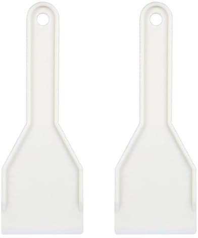 OQKAHIV Pala de plástico para hielo - pack de 2, rasca y descongela fácilmente, adecuada para neveras y congeladores, longitud 16,5cm, Ideal para uso en cocina casera, (Blanco)