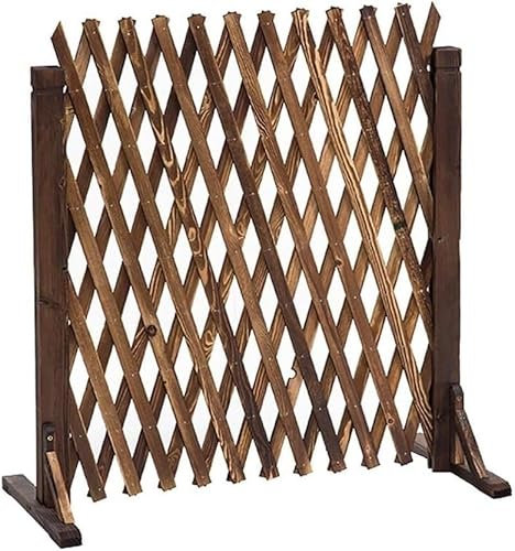 Teleskopischer Holzzaun/Innentrennwand/Zierzaun für den Balkon/Gartengitterdekoration/Innenhofgeländer/Haustierzaun (160 * 50 cm) Beauty Comes