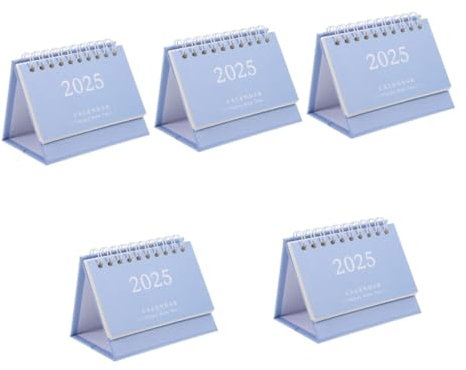 STOBOK 5st Tischkalender 2025 Zeitplan 18-monatiger Tischkalender Mini-standkalender Tischkalender Zum Aufstellen Standkalender 2024 Taschenkalender Schreibtischkalender Papier