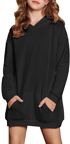 Arshiner Niña Sudaderas con Capucha Larga Niños Casual Sudadera de Manga Larga Moda Otoño Invierno Hoodie para Niñas 11-12 años