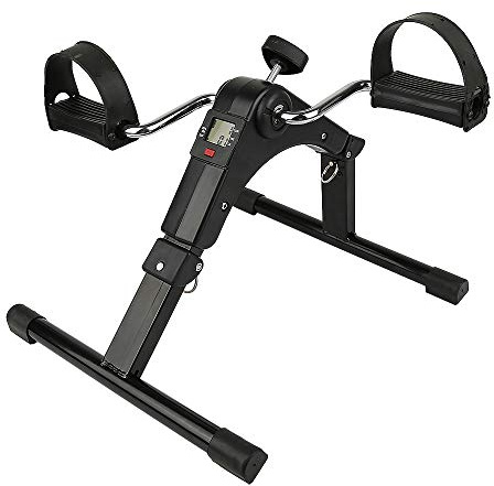 Mini-Heimtrainer, tragbar, mit LCD-Display, Pedalschalter, verstellbarer Widerstand, Arme und Beine