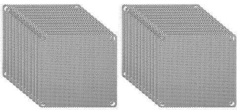 PATIKIL 140 mm/5,5 tum PC-fläkt dammnät, 24-pack PVC datorkylare dammfilter PC-fodral dammskydd grillar för datorkylare fläkt PC-fodral dammtät, svart