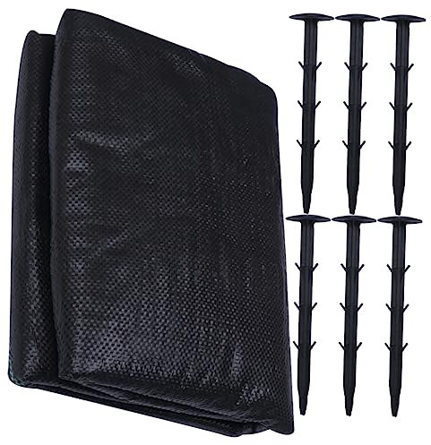 Yardwe Toile De Désherbage en Polypropylène Noir 20 M X 1 M pour Jardin Verger Allée