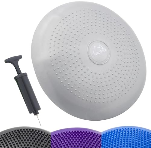 CampTeck Coussin Air Gonflable d’assise et Équilibre 32cm avec Pompe a Main pour Entraînement d’agilité, Gymnastique, Yoga, Aérobic
