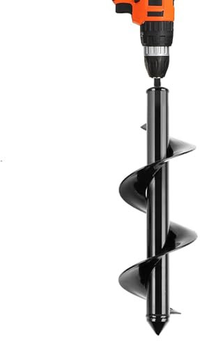 Heavy-Duty Garden Auger Drill Bit – 3.14 x 9.84 Spiral Hole Digger for Planting Bulbs, Shrubs & Soil Mixing – Fits 3/8 Cordless Drill – Tough Soil Drill Bit for Gardeners & Landscapers