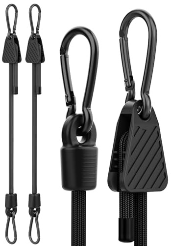 Spanngummi mit Karabiner,2 Stück Expander mit Haken Verstellbar, 100cm Extra Stark Gummispanner Gummibänder für Sonnensegel, Gartengeräte, Auto,Gepäcktransport,Fahrrad und Camping