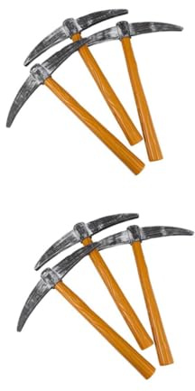 Healeved 6 Pezzi Picconi Leggeri in Plastica e Modelli Decorativi per Feste Cosplay Teatrali Piccolo Piccone Portatile per Scenografie e Foto