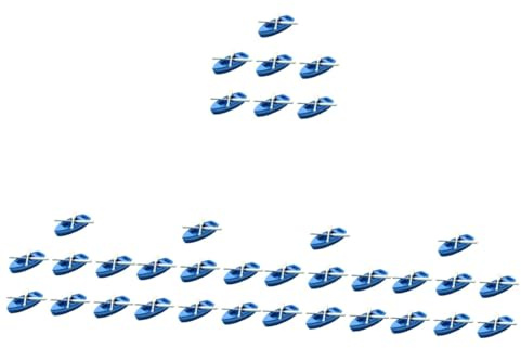 BESPORTBLE 35 Sets Miniature Beach Boat Ornament with Paddles Micro Landscape DIY Materials for Dollhouse Seaside Sandbox Nautical Garden Decoration Safe and Lightweight Craft Accessories