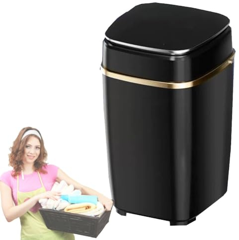 YXYLJOZ Lavatrice Portatile, Lavatrice Mini da 6,5 kg con asciugatrice centrifuga Rimovibile, Lavatrice elettrica per asciugare Biancheria Intima e Piccoli Oggetti. (Black)