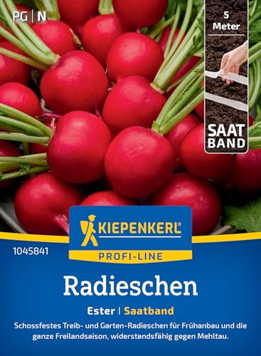 Kiepenkerl Radieschensamen Ester 1045841, Gemüsesaat | Widerstandsfähig, Inhalt für 5 laufende Meter