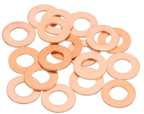 QUARKZMAN 18Pz Rondella Piatta M8 Rondelle Rame 8mm ID 16mm OD 1mm Spessore | Anello Tenuta Rame Kit Rondelle Schiacciate Assortimento, Per Bulloni Viti Riparazione Macchinari, Assortimento