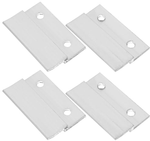 KONTONTY Ensemble De 2 Kit de Supports Muraux Aluminium French Cleat Z pour Accroche Cadres Tableaux et Miroirs Montage Rapide et Réutilisable avec Vis Incluses Fixation Solide et