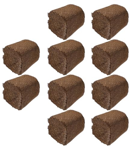SEWACC 10 Piezas Bloques de Cultivo Sin Suelo para Plantas Fertilizante Nutritivo para Semilleros Sustrato Comprimido de Turba para Hortalizas y Flores Macetas y Jardines
