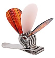 AMSLSIU Soporte para púas de guitarra Abrazadera Resistente al desgaste Plectro suave Púas para bajos Metal Pequeño accesorio musical Mandolina para ukelele