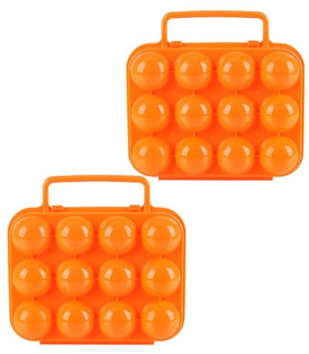 FRCOLOR Contenitore Portatile per Uova da Viaggio in Plastica Trasparente, Custodia per 12 Uova da Campeggio Coperchio, Portauova Resistente per Picnic e Trasporto Sicuro