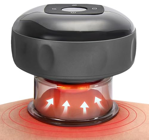 Ventouse électrique - 6 niveaux | Ensemble de ventouses ergonomiques et masseur de dos pour le cou, les épaules et les jambes, massage sous vide pour la régénération, 1 ensemble avec câble USB
