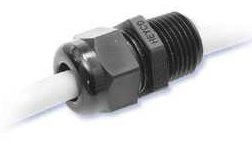 Heyco 3231 LTF 1/2 NPT Black Liquid Tight Fitting NO NUT Series 35 (3231)(Package of 10)