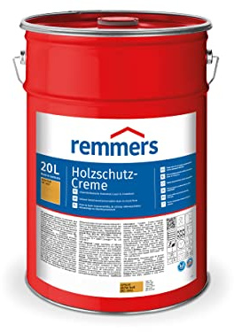 Remmers Holzschutz-Creme 3in1 teak, 20 Liter, tropffreie Holzlasur für aussen, 3in1: Imprägnierung, Grundierung & Lasur in EINEM Arbeitsgang