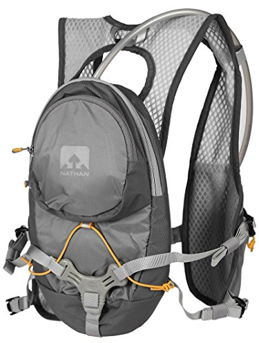 Nathan Unisex Hydration Back-Pack for Running, Hiking, Cycling and More. 2L Bladder Included / 6L Storage Capacity. Adjustable Straps. NO Bounce While Running.