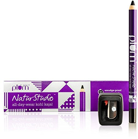 Plum Bundle of Natur Studio All Day Wear Kohl Kajal with Sharpener, 1.2g, for All Skin Types