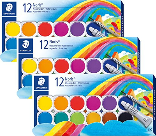 Noris Club Boîte à peinture 12 couleurs