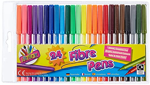 ARTBOX Fine Tip Fibre Colouring Pen (Pack of 24)