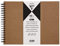 Clairefontaine 95430C - Album à Personnaliser 40 Feuilles 32x24 cm - Papier Kraft Épais 200g m² - Couverture Rigide Kraft - Spirale noire - Loisirs Créatifs, DIY, Scrapbooking