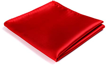 fortunatever Mens Red Satin Pocket Square